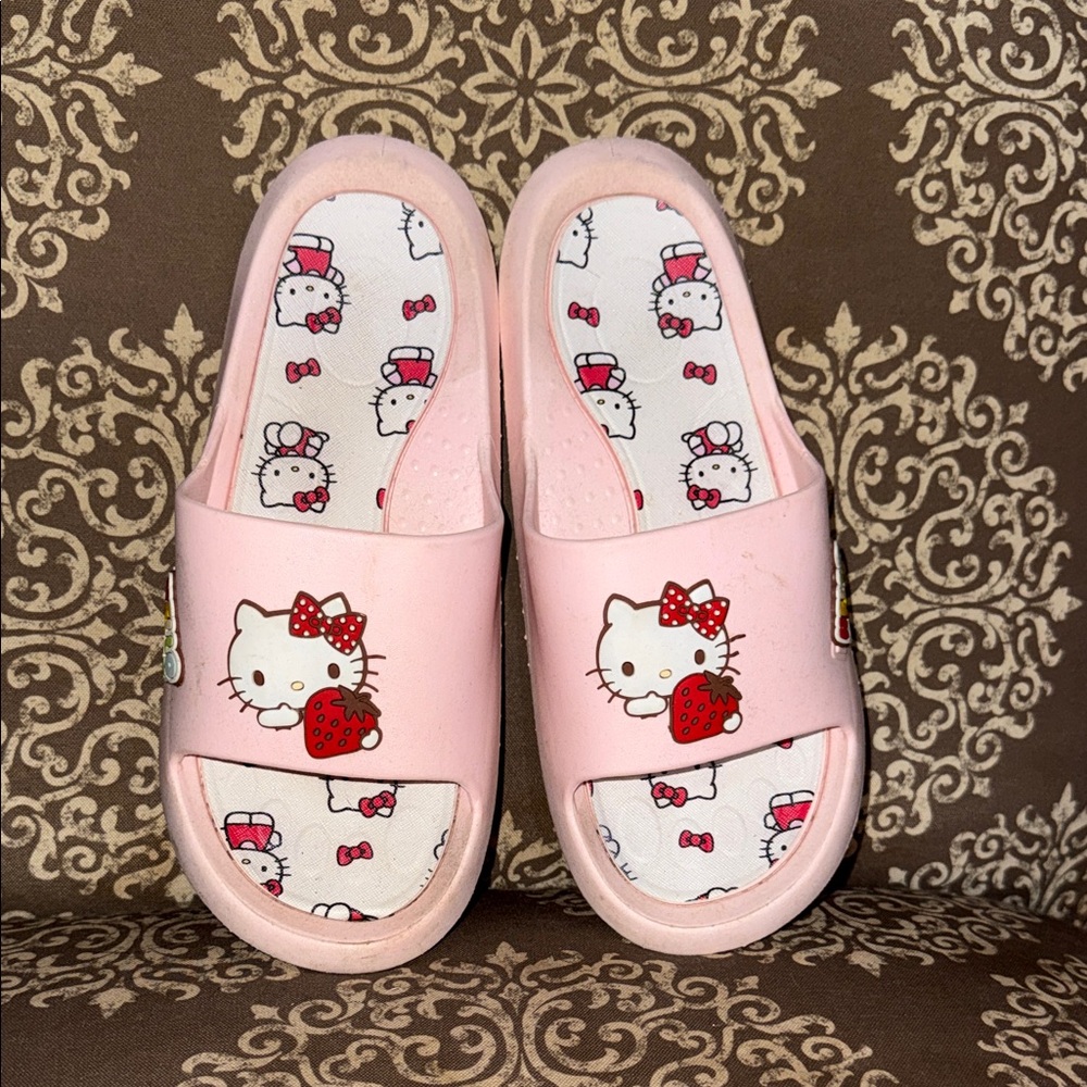 Hello Kitty Pink Strawberry Slippers